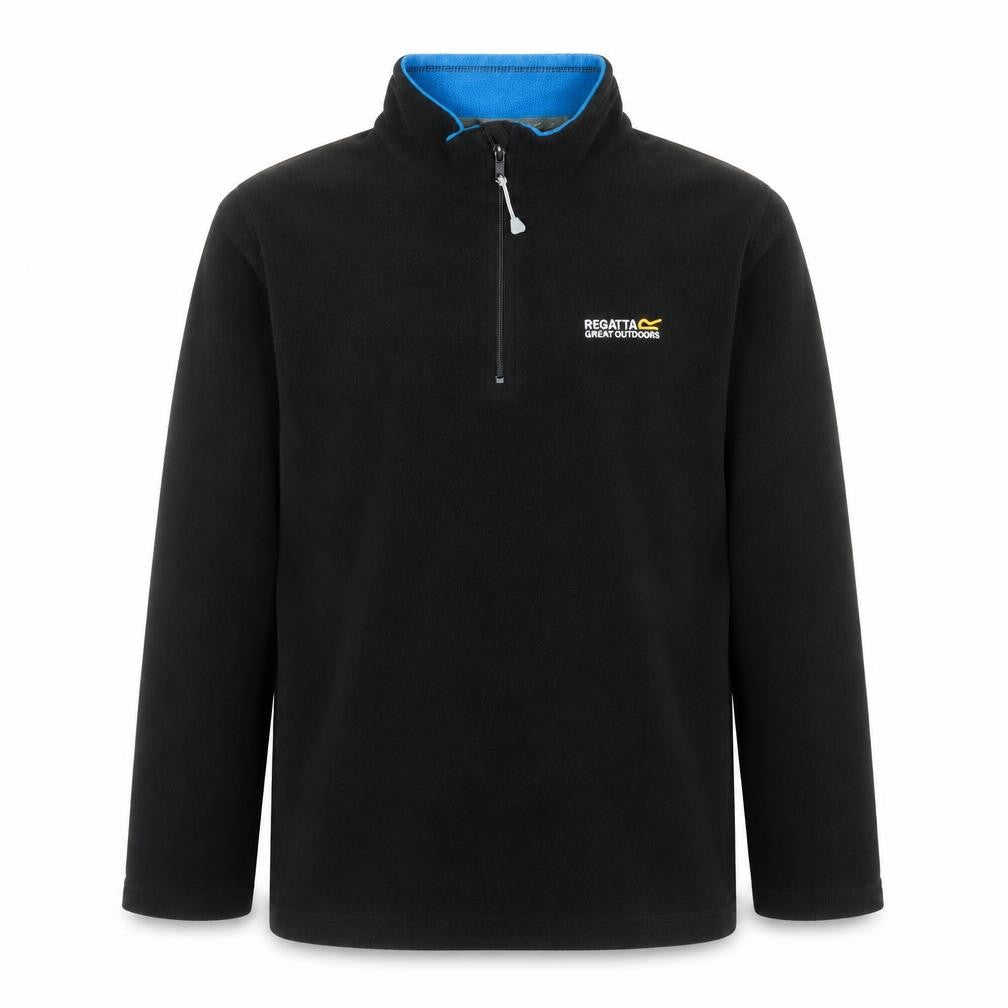 Regatta Great Outdoors Black Fleece 1/4 Zip Sweatshirt UK 12 Women