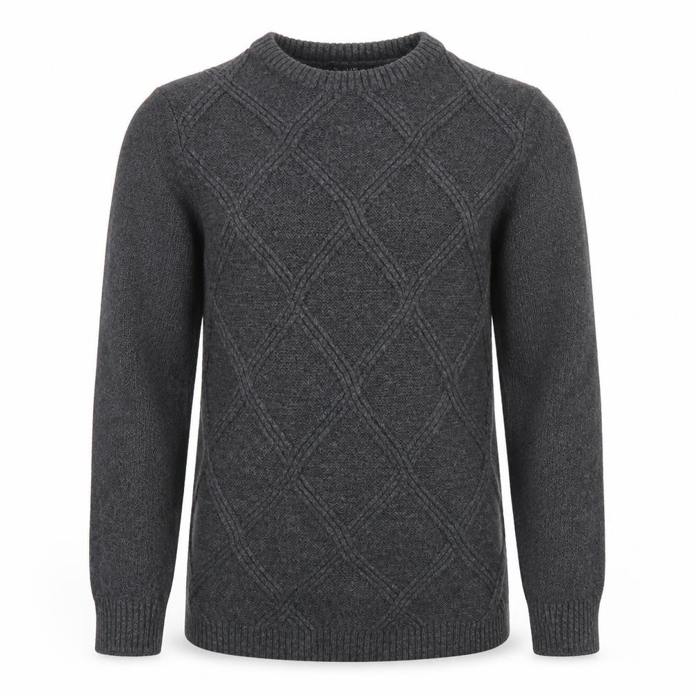 New Look Men’s Grey Cable Knit Crew Neck Jumper Size M