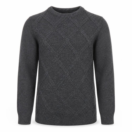 New Look Men’s Grey Cable Knit Crew Neck Jumper Size M