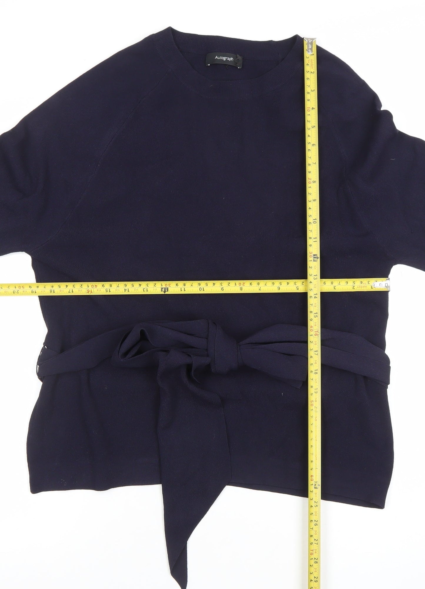 Marks and Spencer Women’s Blue Belted Tunic Blouse Size 12