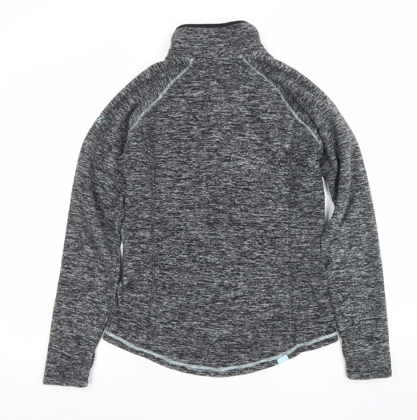 Roxy Womens Grey Full Zip Lightweight Fleece Jacket Size L