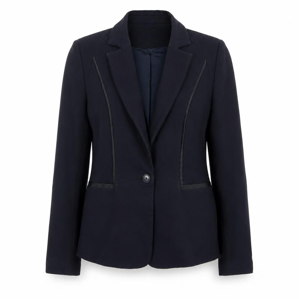 Reiss Womens Blue Wool Tailored Blazer Jacket Size M