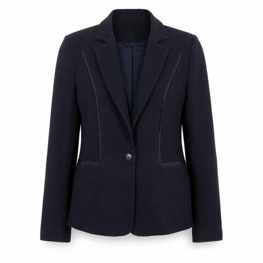 Reiss Womens Blue Wool Tailored Blazer Jacket Size M