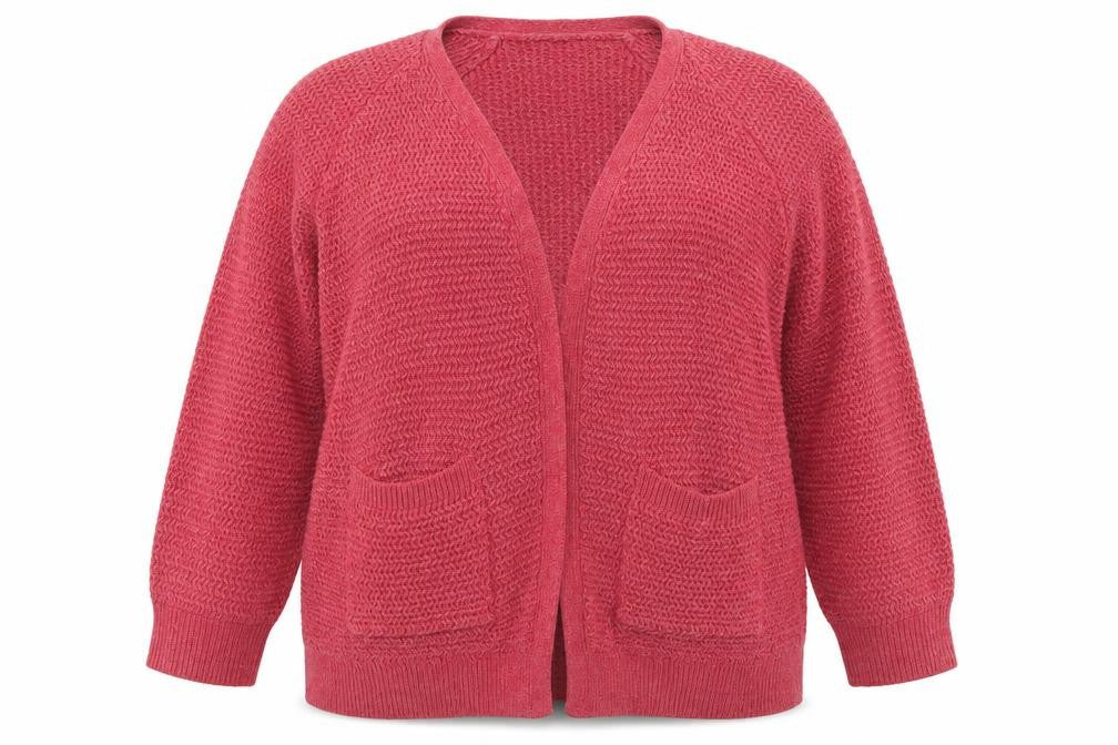 FatFace Women’s Pink Chunky Knit V-Neck Cardigan Size 12