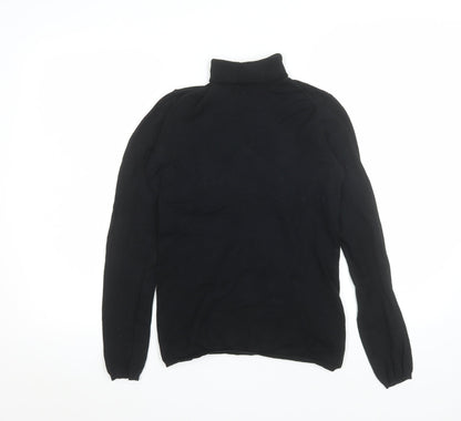 Gap Women Black Small Roll Neck Long Sleeve Jersey Top