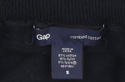 Gap Women Black Small Roll Neck Long Sleeve Jersey Top