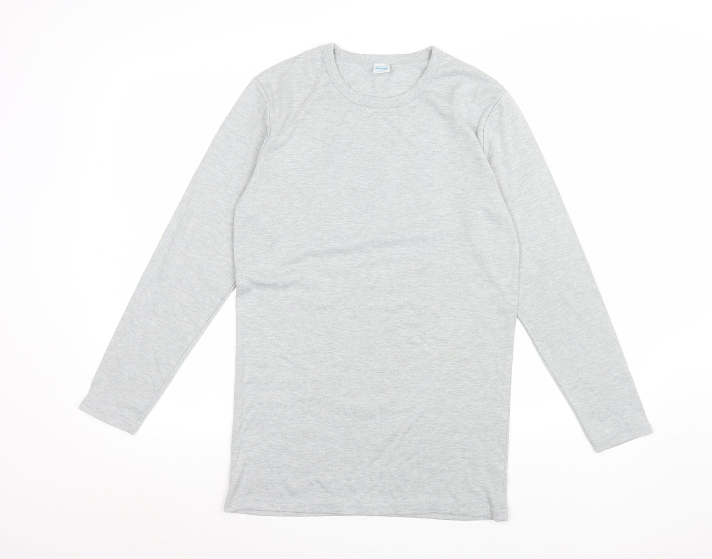CARLYPS Women’s Grey Long Sleeve Basic Knit T-Shirt Size L