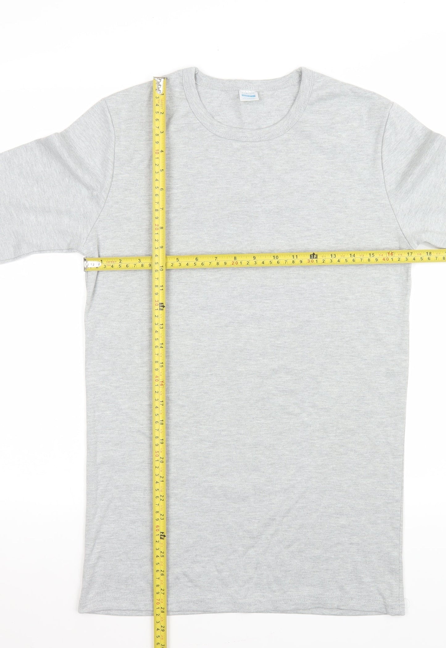 CARLYPS Women’s Grey Long Sleeve Basic Knit T-Shirt Size L