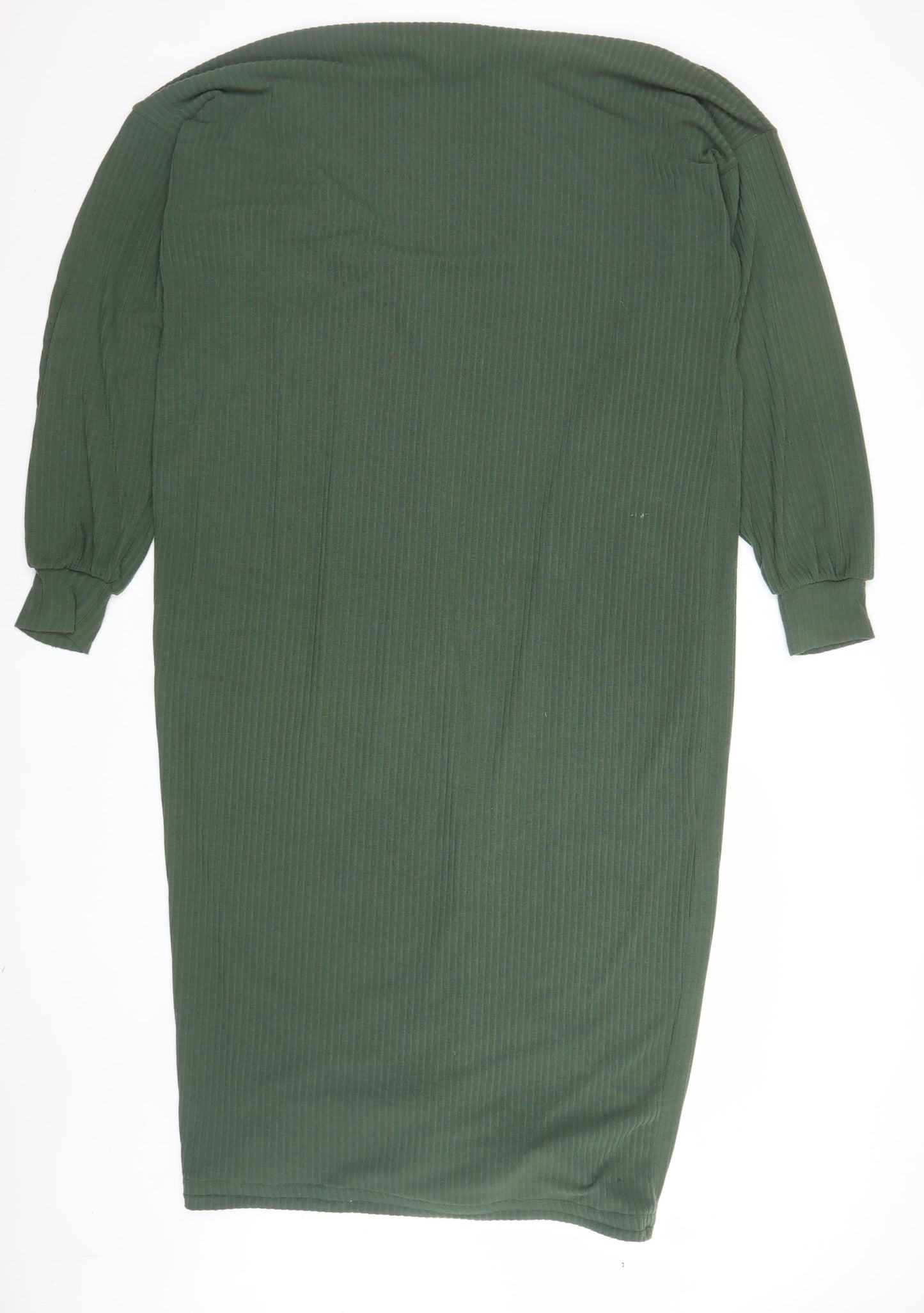LTS Women’s Green Long Ribbed Knit Tall Coatigan Size 14