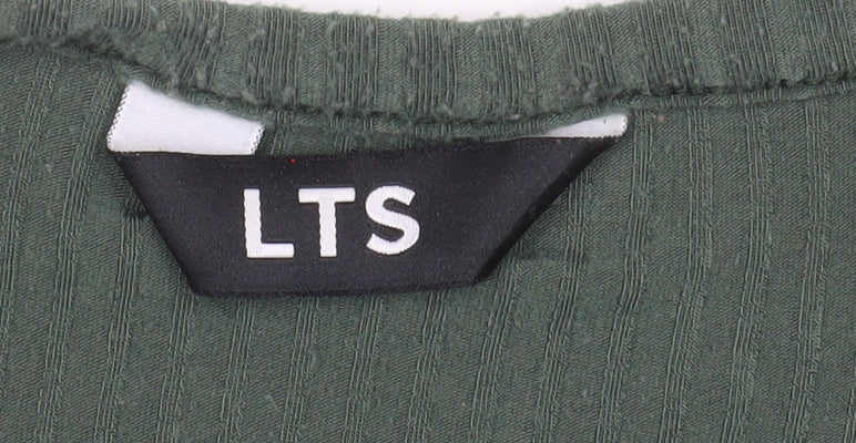 LTS Women’s Green Long Ribbed Knit Tall Coatigan Size 14
