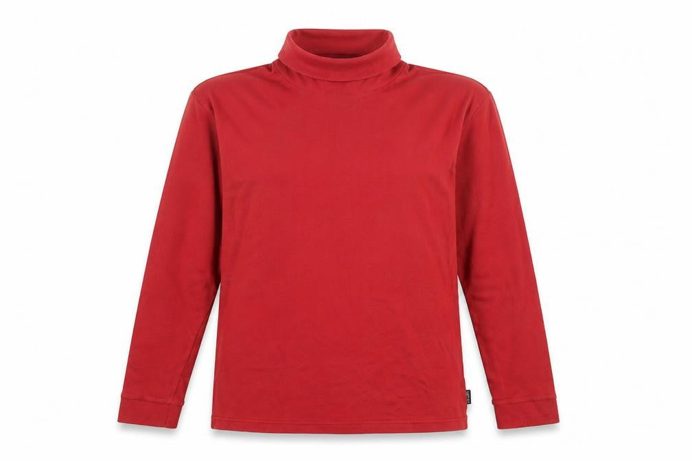 Peter Storm Women Red Long Sleeve Roll Neck Cotton Basic Top Size L