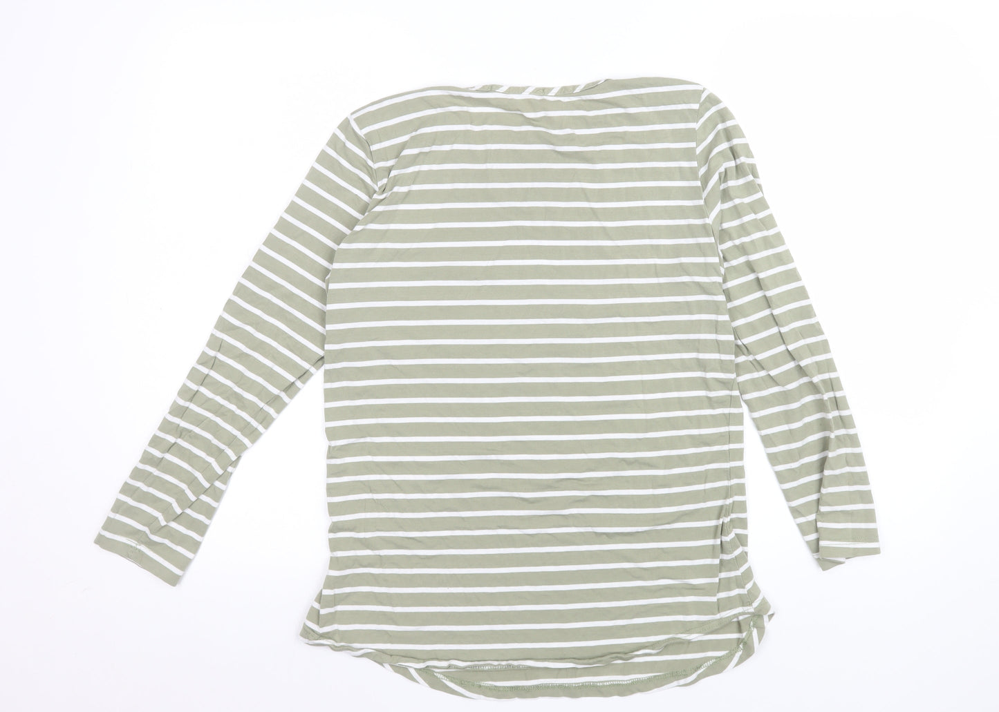 Lakeland Women’s Green White Striped Long Sleeve Jersey Top L