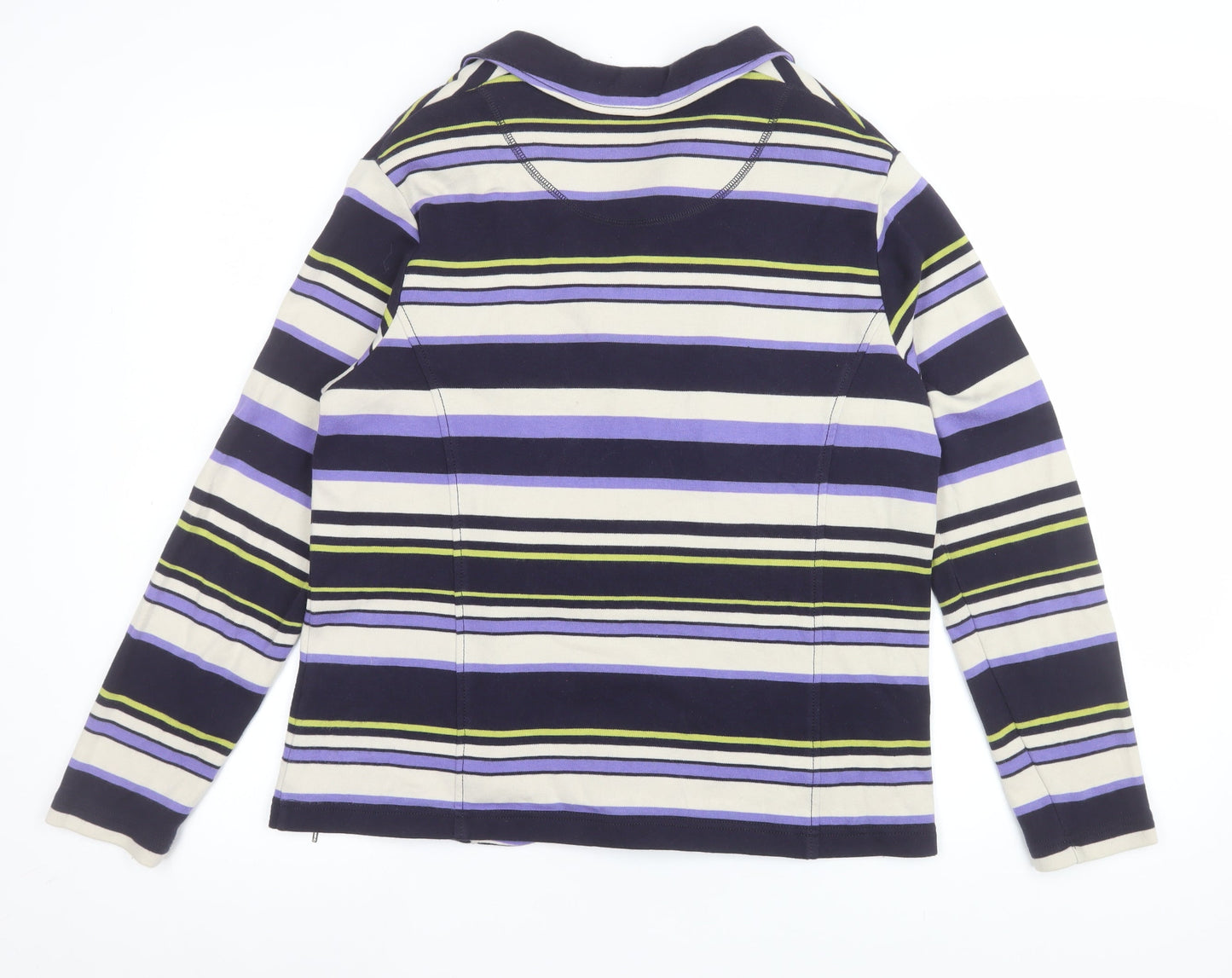 Frank Walder Women’s Multicoloured Striped Cotton Blazer Size 18