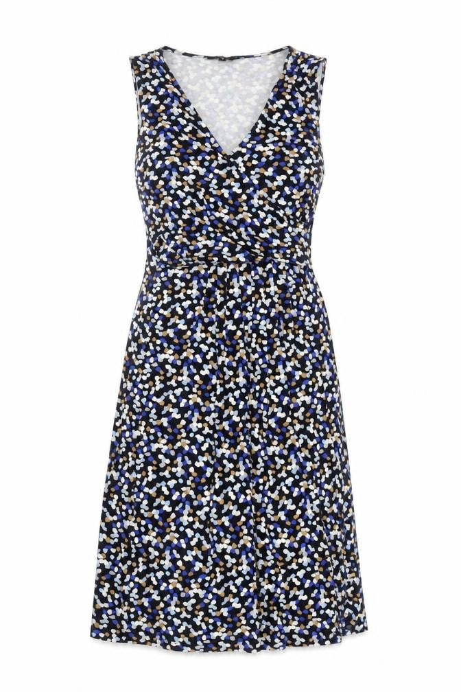 Hobbs Women’s Multicoloured Knee Length Jersey Wrap Dress Size 12