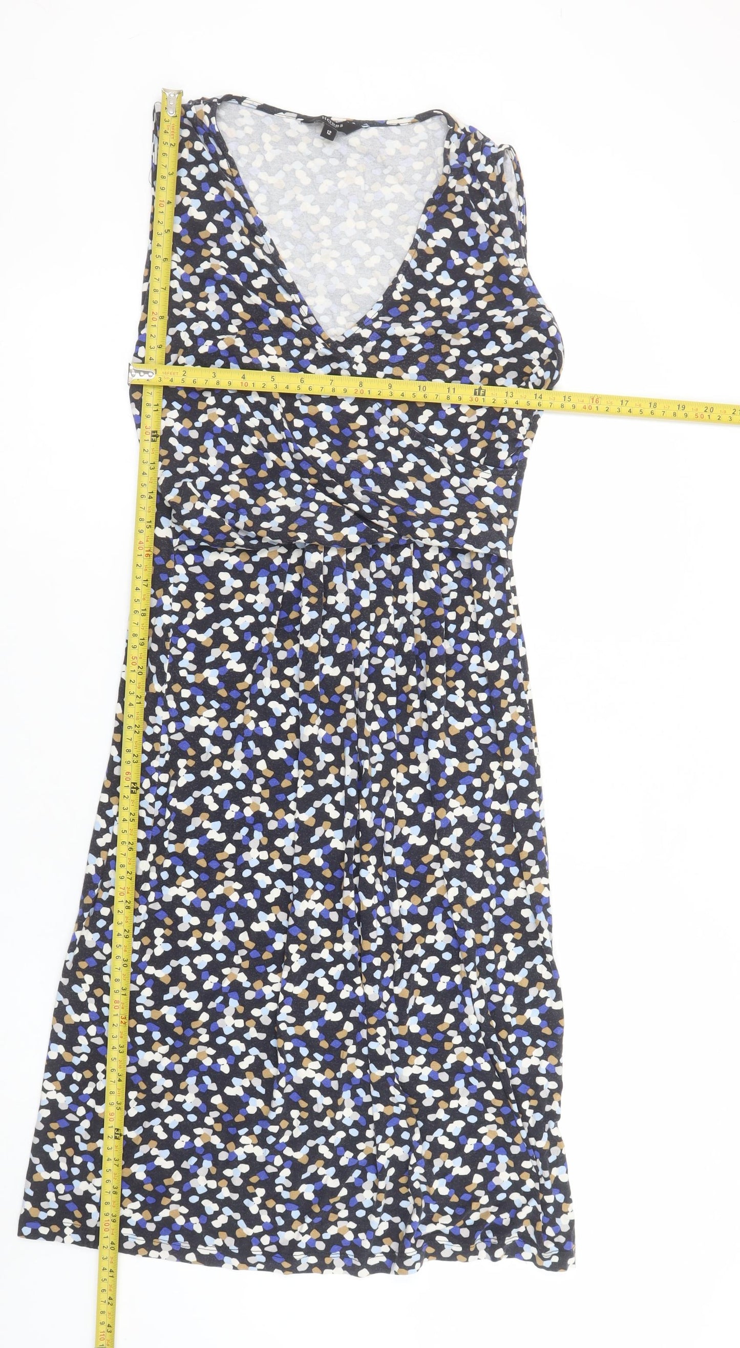 Hobbs Women’s Multicoloured Knee Length Jersey Wrap Dress Size 12