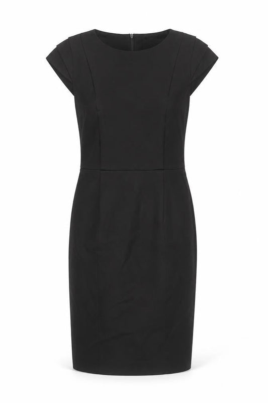 Warehouse Women Black Size 8 Sheath Knee Length Dress