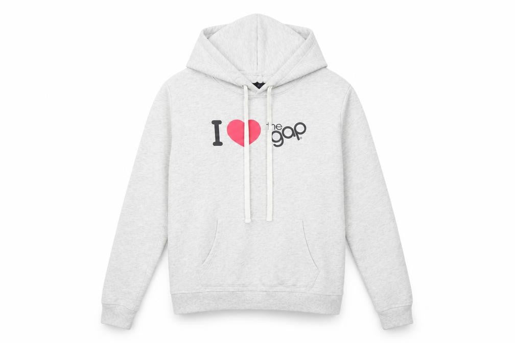 Gap Women’s Grey Hoodie Small Pullover with Logo Print