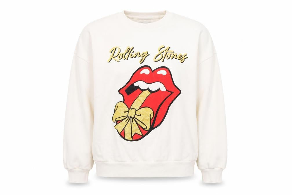 George Women’s White Rolling Stones Graphic Pullover Sweatshirt L 16-18