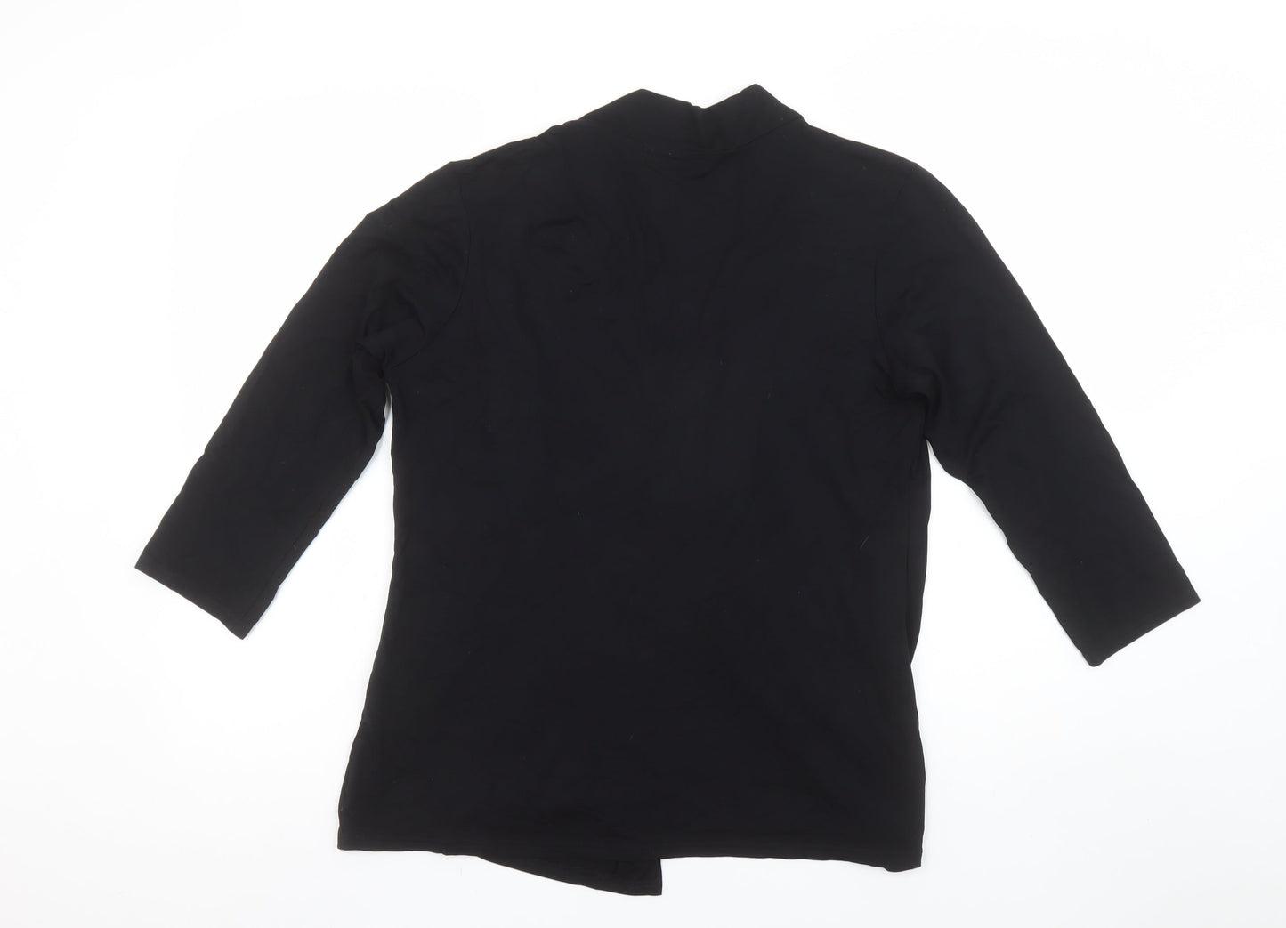 Just Elegance Women’s Black Tunic Blouse Size 14 Viscose Jersey 3/4 Sleeve