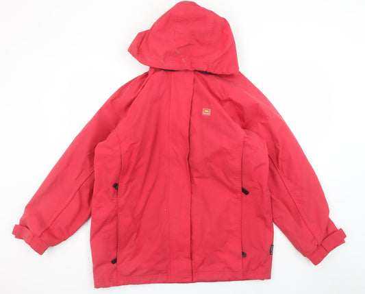 Trespass Women's Red Waterproof Hooded Rain Jacket Size M