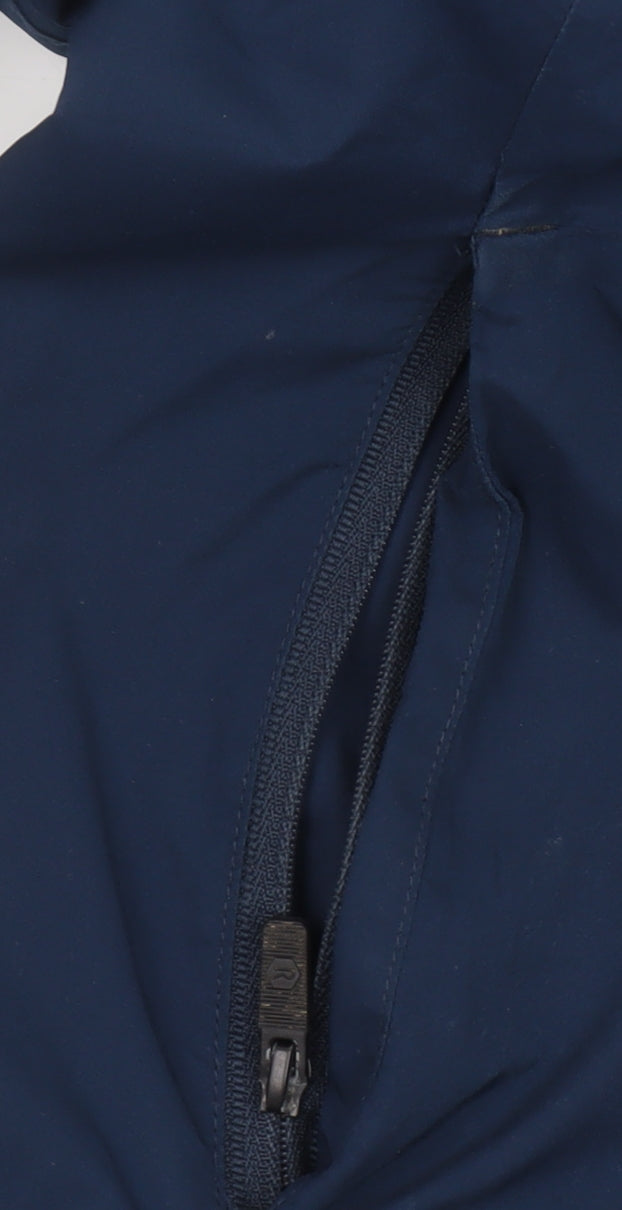 Regatta Womens Blue Waterproof Mid-Length Hooded Rain Jacket UK 8