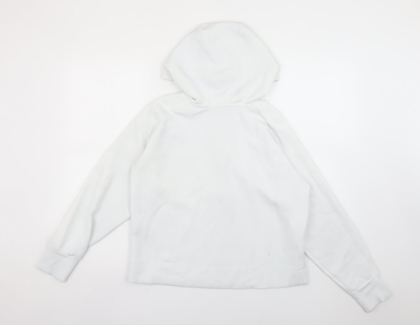Reiss Women’s White S Half Zip Hoodie Lightweight Modal Blend