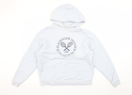 Slazenger Women's White Hoodie UK 8 Embroidered Tennis Pullover