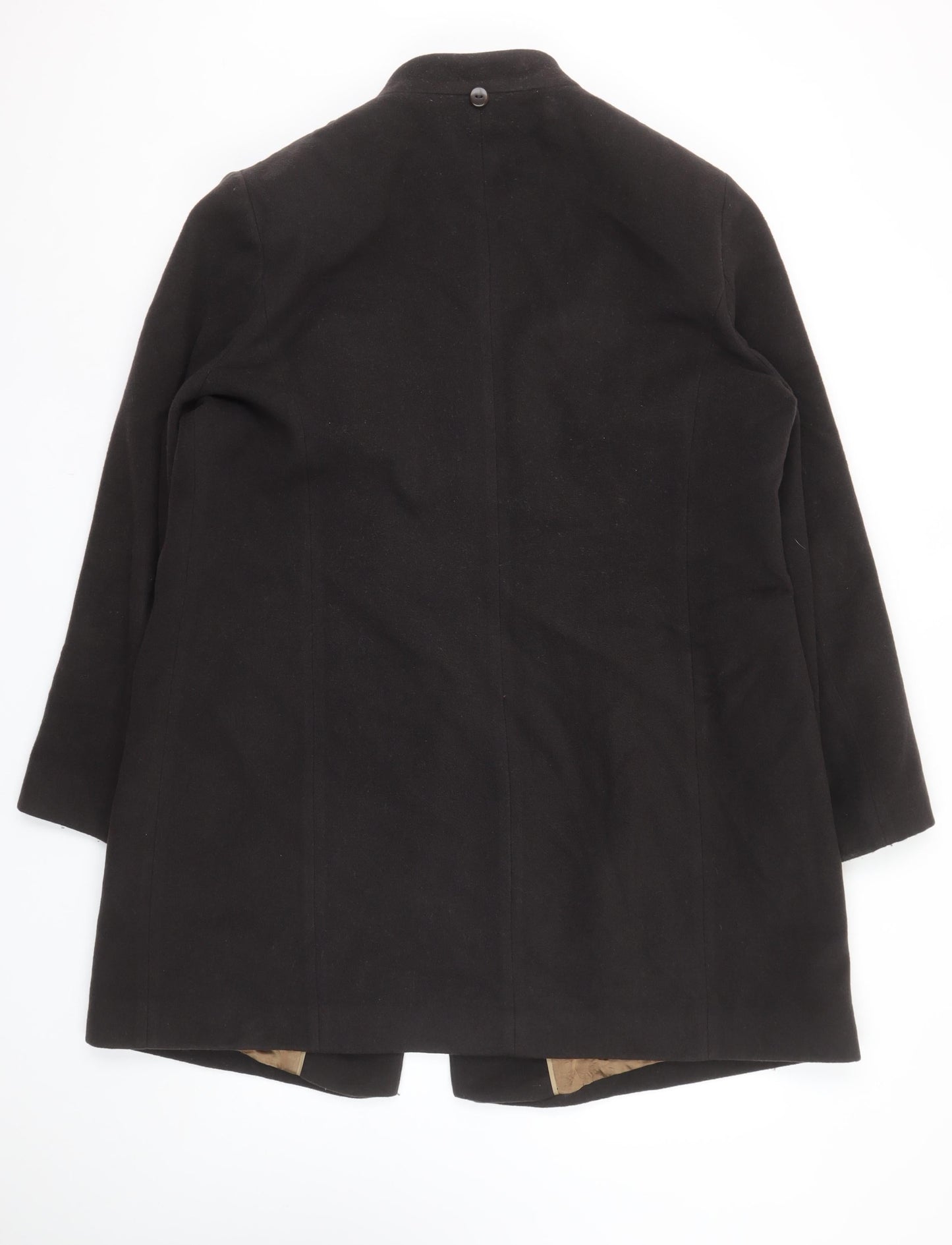 Windsmoor Women's Black Wool Blend Long Overcoat Size 16