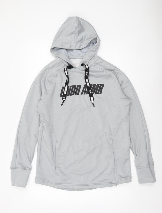 Under Armour Men's Grey Pullover Hoodie Medium Sports Jumper