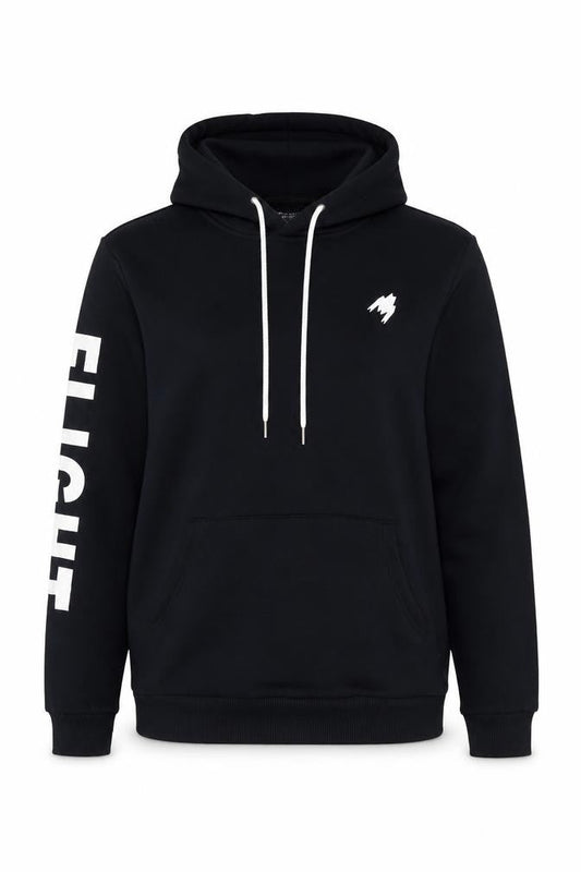 SHEIN Women's Black Pullover Hoodie Size S Flight Print Sweatshirt
