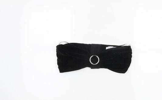 Gilli Black Velvet Strapless Cropped Women's Top M Party Style