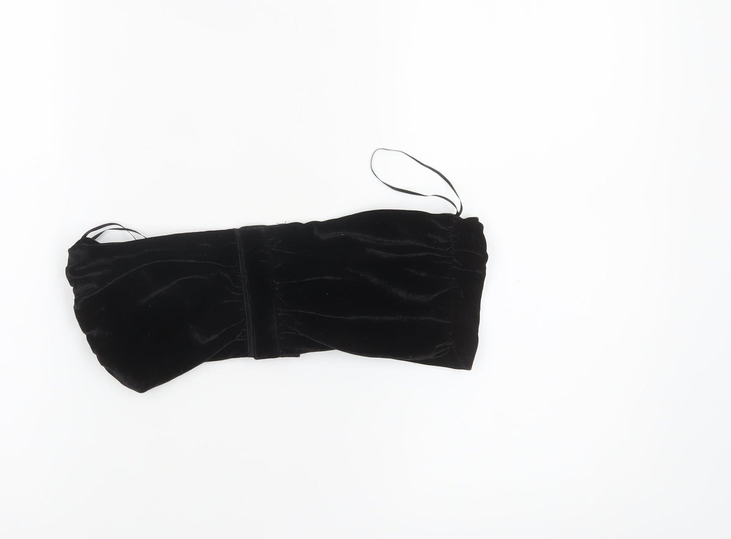 Gilli Black Velvet Strapless Cropped Women's Top M Party Style