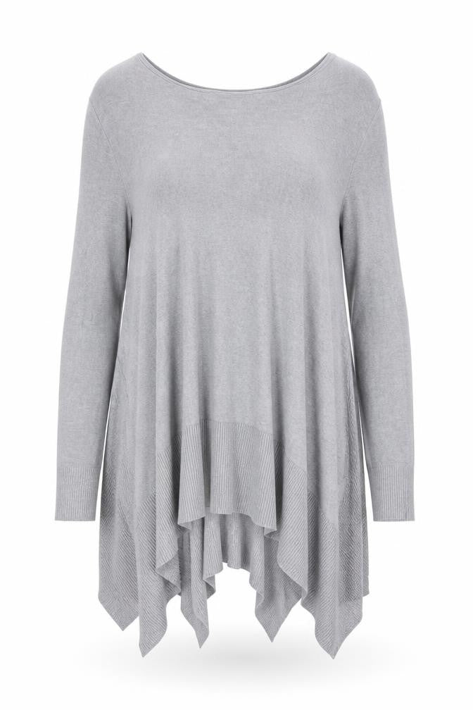 Apricot Women Grey Knit Long Sleeve Tunic Jumper M
