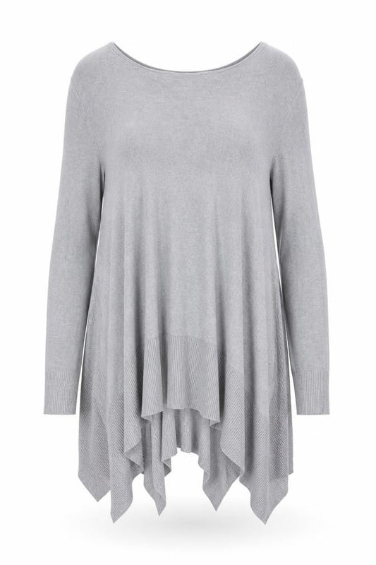 Apricot Women Grey Knit Long Sleeve Tunic Jumper M