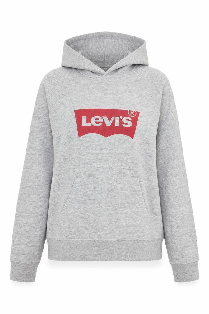 Levi's Womens Grey Logo Pullover Hoodie Size M Cotton Blend