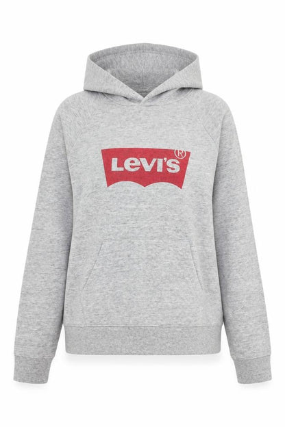 Levi's Womens Grey Logo Pullover Hoodie Size M Cotton Blend