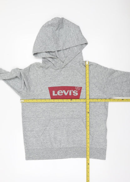 Levi's Womens Grey Logo Pullover Hoodie Size M Cotton Blend