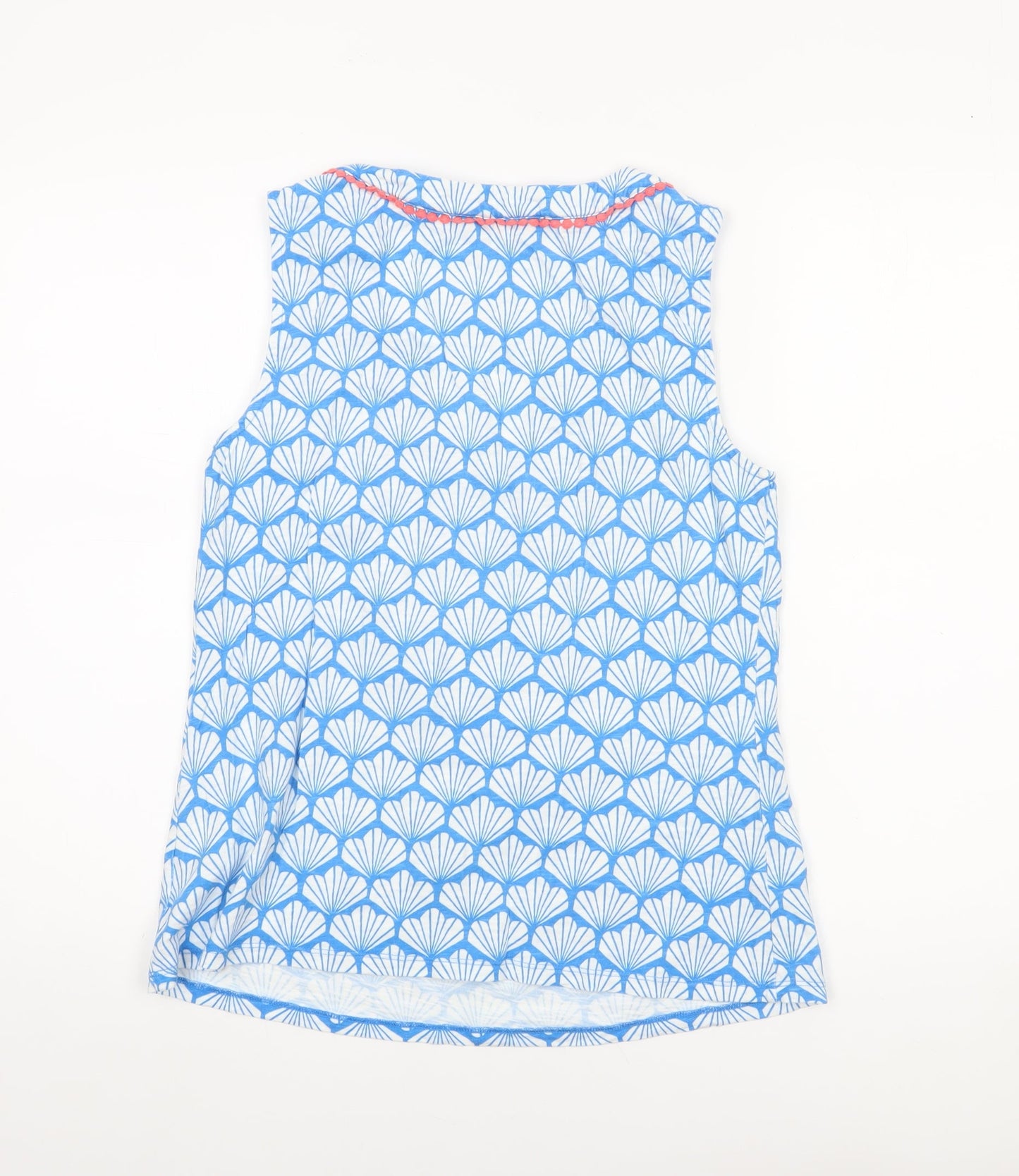 Boden Women’s Blue Cotton Sleeveless V-Neck Tank Top UK 12