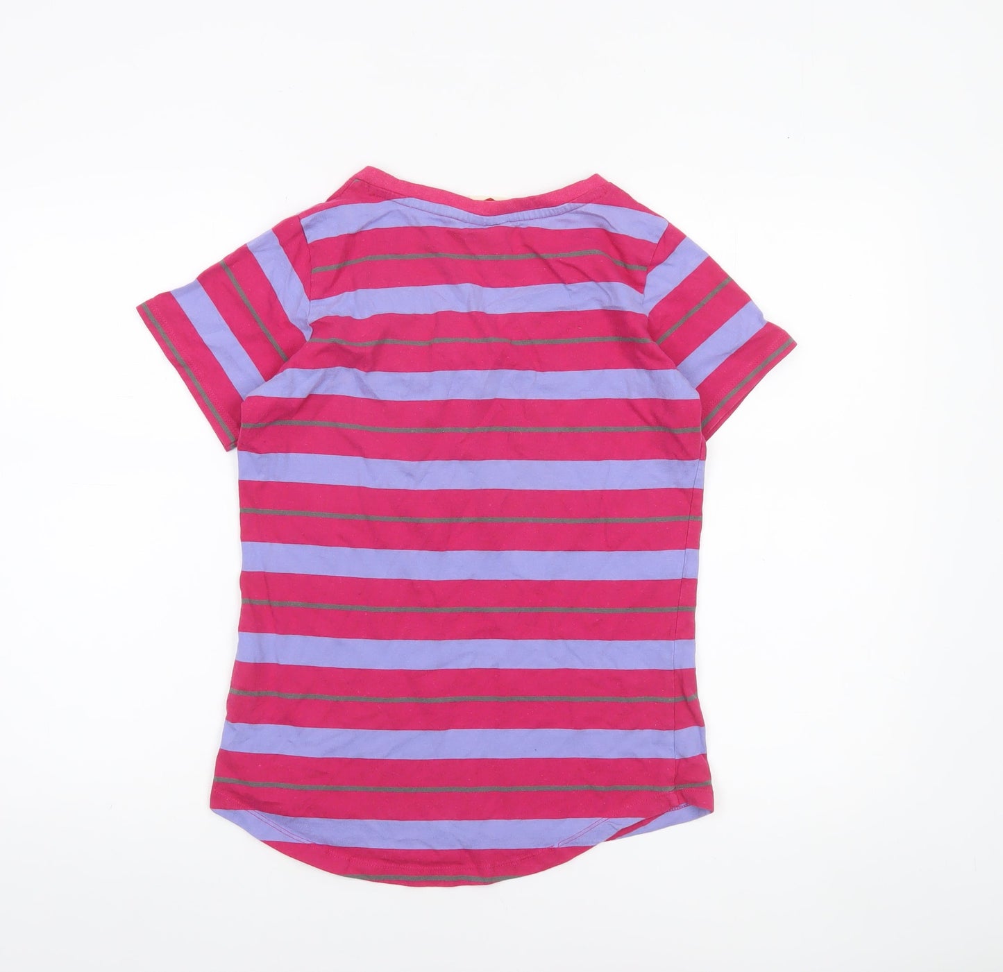 Lee Cooper Womens Multicoloured Striped V-Neck T-Shirt Size 12