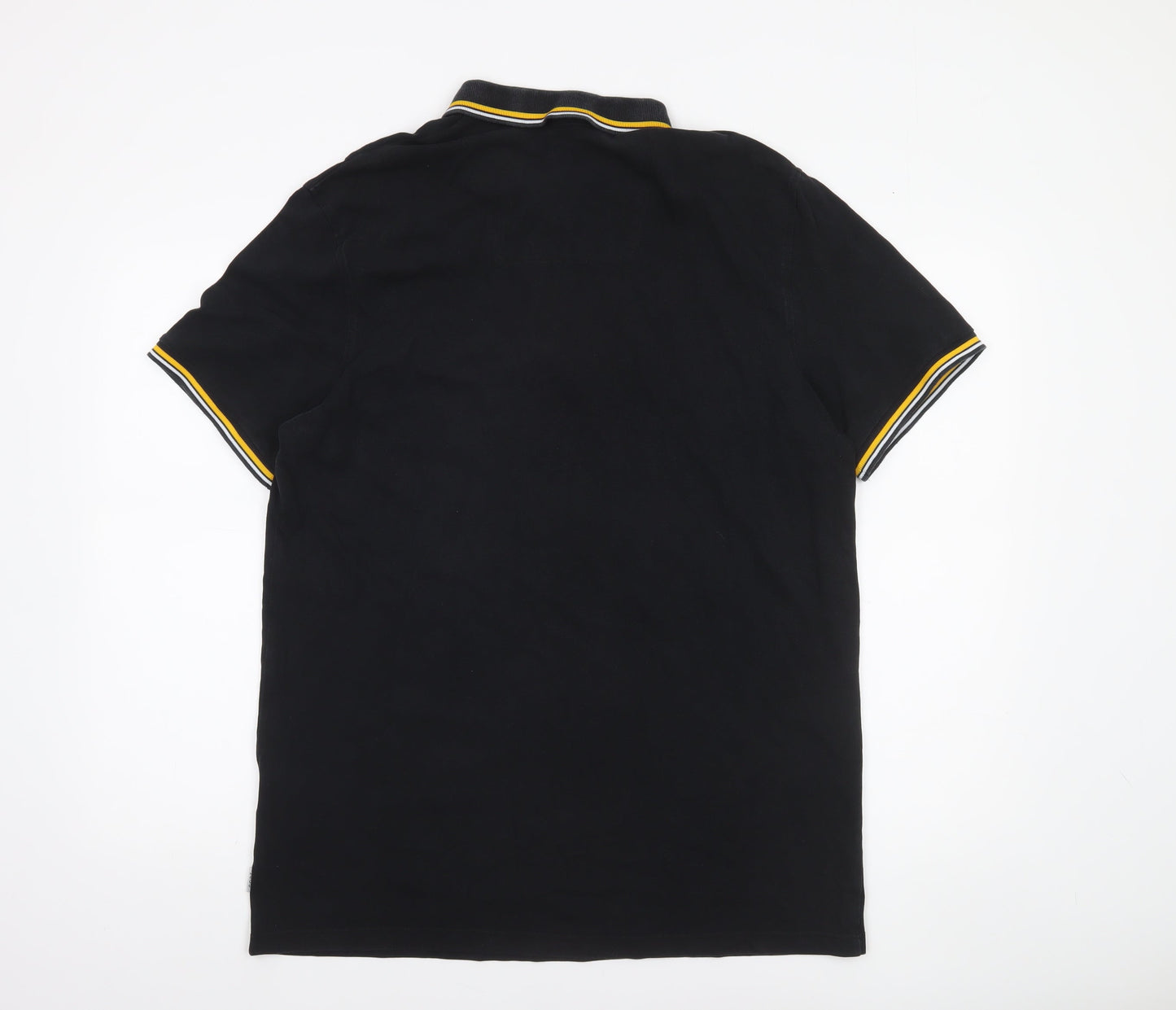 Jack & Jones Men's Black XL Polo Shirt Cotton Casual Top