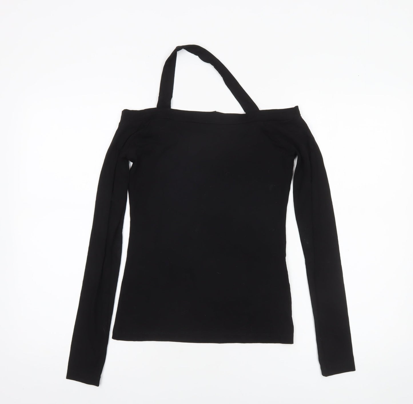 Baukjen Women’s Black One Shoulder Long Sleeve Jersey Top UK 6