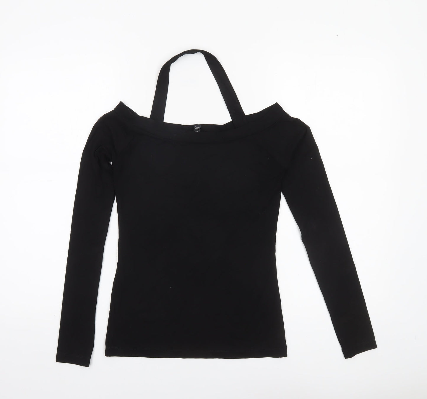 Baukjen Women’s Black One Shoulder Long Sleeve Jersey Top UK 6