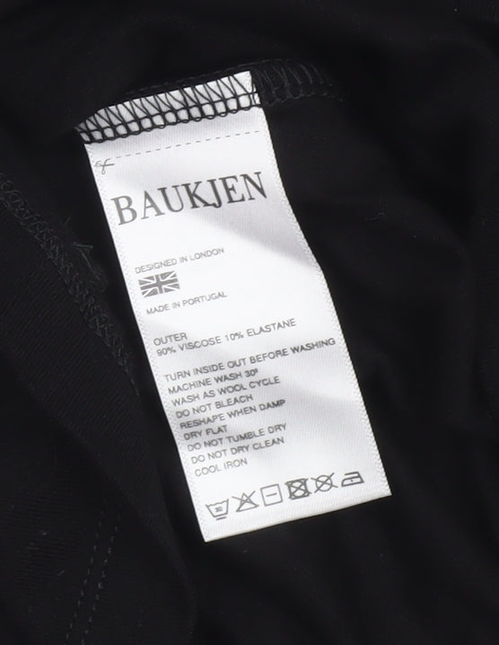 Baukjen Women’s Black One Shoulder Long Sleeve Jersey Top UK 6