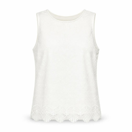 Adiva Women Ivory Lace Camisole Tank Top XL Sleeveless Spring Style