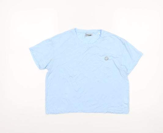 Gym+Coffee Women's Blue XS Basic Crew Neck Short Sleeve Jersey T-Shirt