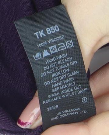 Together Women Purple Viscose Long Sleeve Knee Length Shift Dress UK 20
