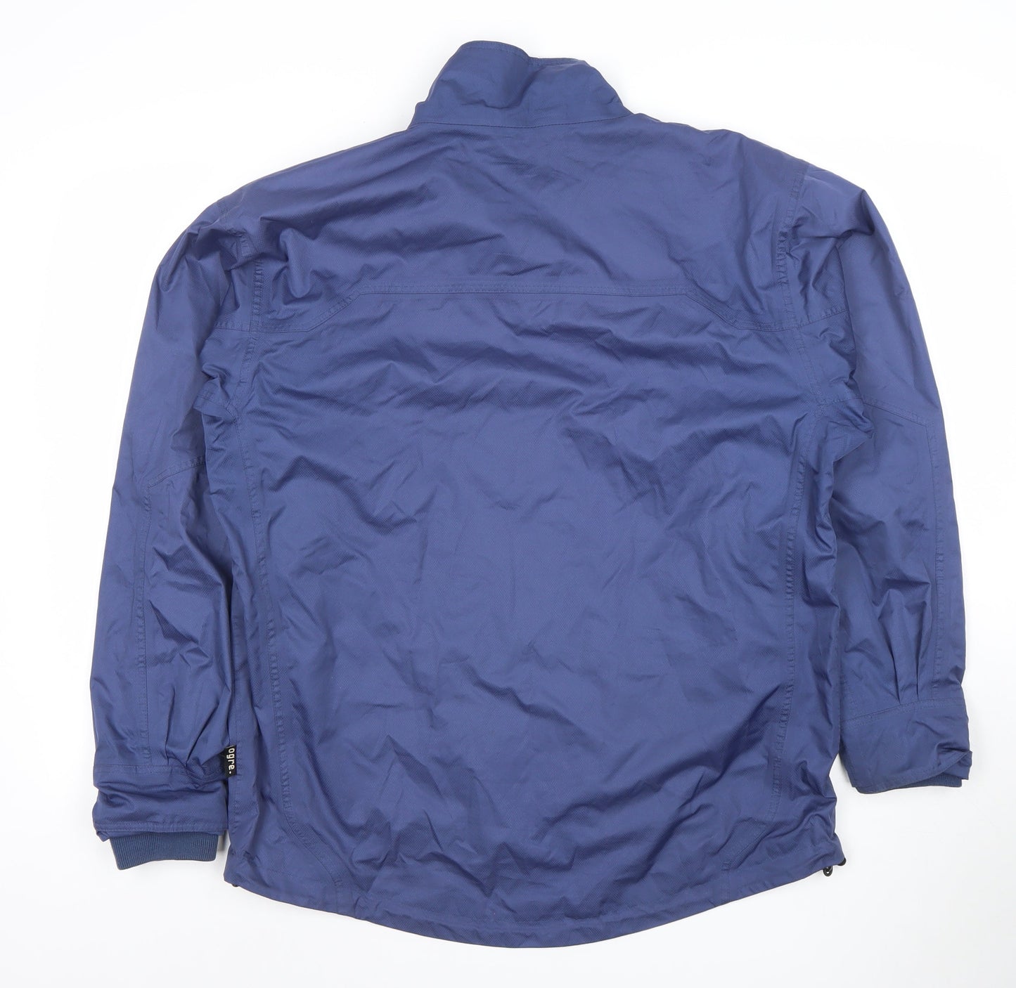 Ogre Men's Blue Windbreaker Jacket S Polyester Full Zip
