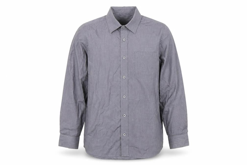 Dunnes Boys Grey Button-Up Long Sleeve Shirt 13-14 Years Classic Fit