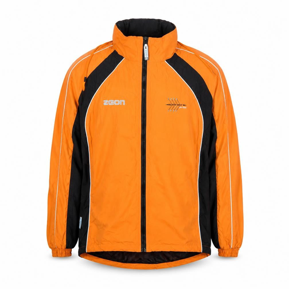 Zeon Men's Orange Windbreaker Jacket S Water Resistant Sportswear