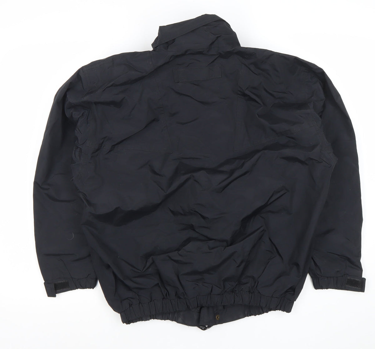Trimark Boys Black Nylon Windbreaker Jacket Lined Zip Pockets Size L